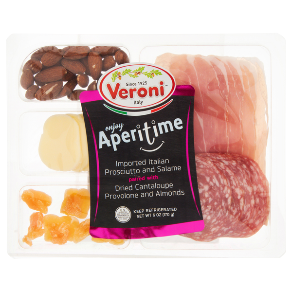 Veroni Aperitime Prosciutto & Salame w/Cantaloupe Provolone & Almonds