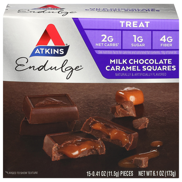 Atkins Endulge Treat Milk Chocolate Caramel Squares - 15 ct