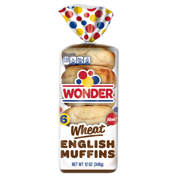 Wonder Wheat Pre-Sliced English Muffins - 6 ct