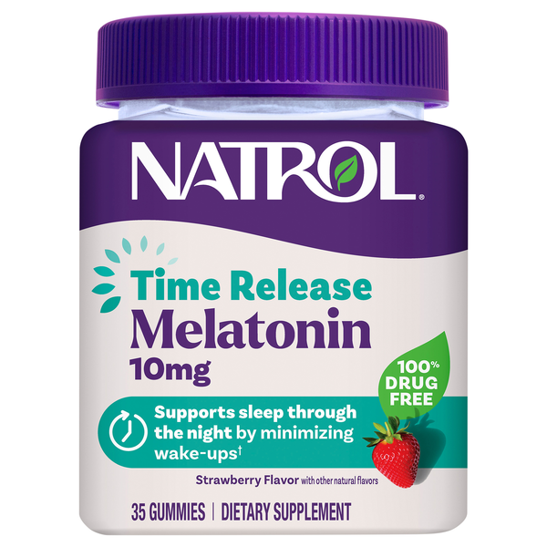 Natrol Sleep Advanced Time Release Melatonin 10 mg Strawberry Gummies