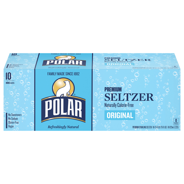 Polar Mini Calorie Free Original Seltzer - 10 pk