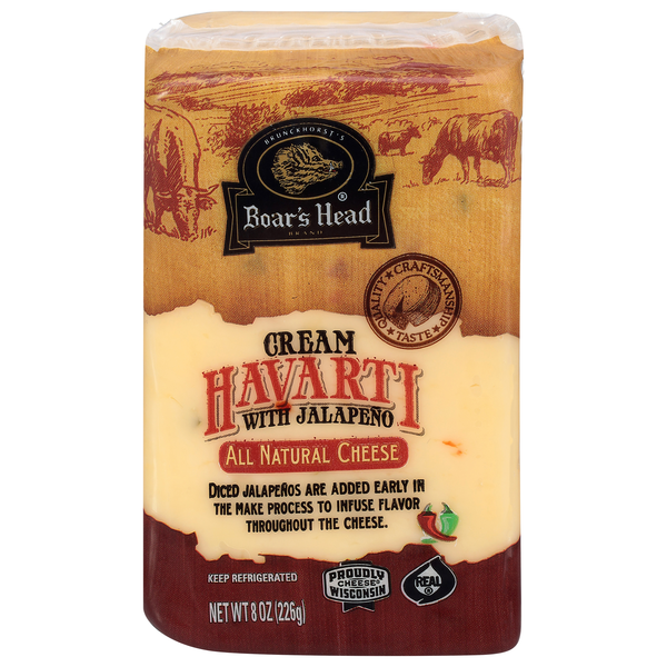 Boar's Head Natural Havarti Cheese with Jalapeno Block