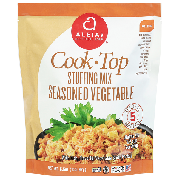 Aleia's Cook Top Stuffing Mix Seasoned Vegetable Gluten & Dairy Free