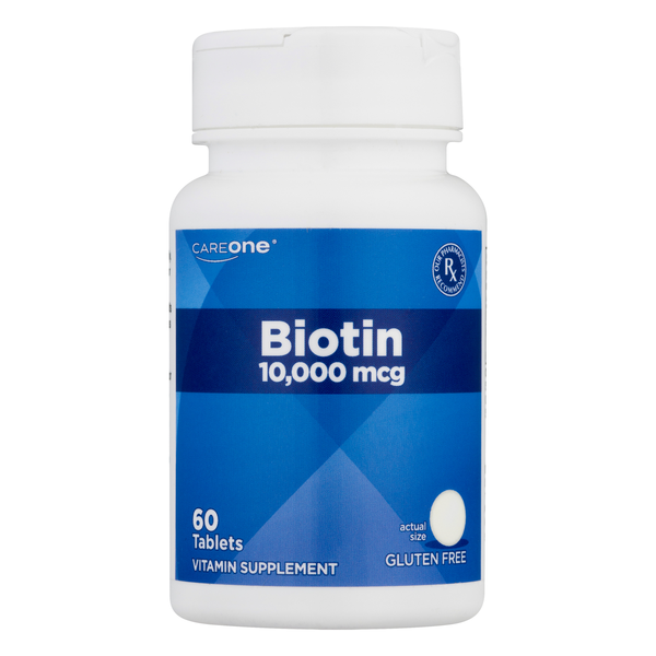 CareOne Gluten Free 10000mcg Biotin Tablets