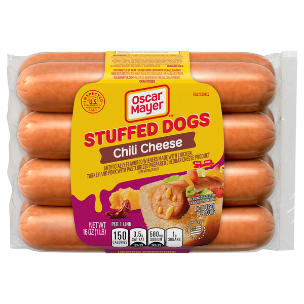 Oscar Mayer Stuffed Dogs Chili Cheese Hot Dogs