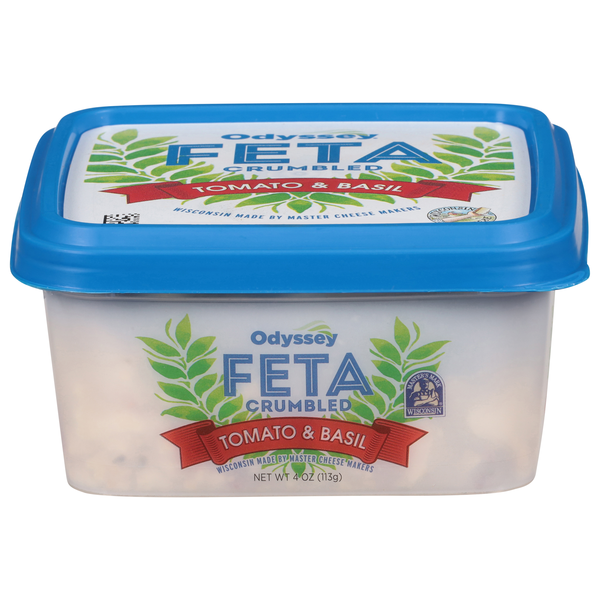 Odyssey Tomato & Basil Feta Cheese Crumbled
