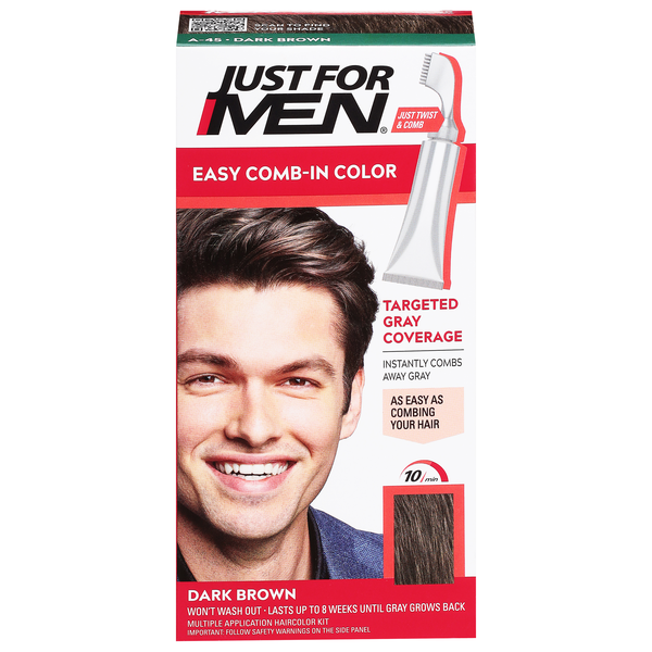 Just For Men Easy Comb In Color Dark Brown A-45