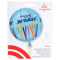 Anagram Orbz Decorative Happy Birthday 15 Inch Balloon