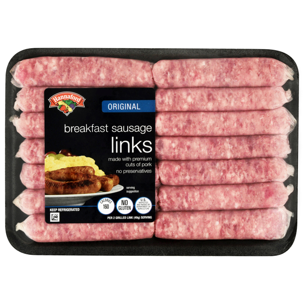 Hannaford Original Breakfast Sausage Links - 14 ct Fresh