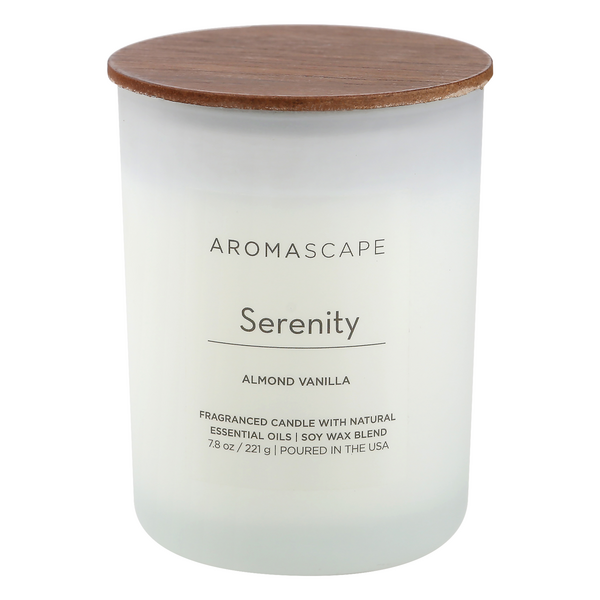 Save on Aromascape Fragranced Candle Serenity Almond Vanilla Order