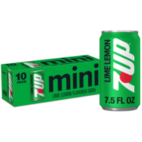 7UP Caffeine Free Mini Lime Lemon Soda - 10 pk | GIANT Food Stores