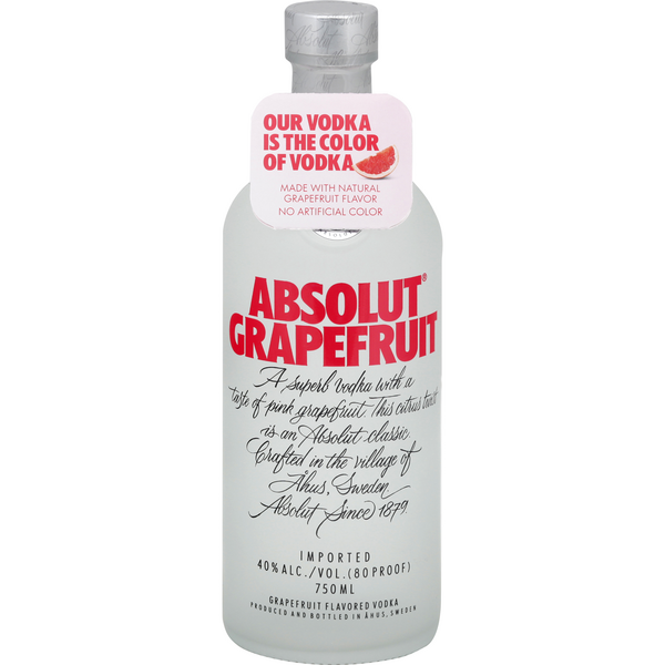 Absolut Vodka Grapefruit Flavored