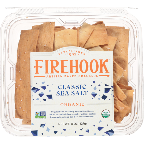 Firehook Organic Sea Salt Mediterranean Baked Crackers