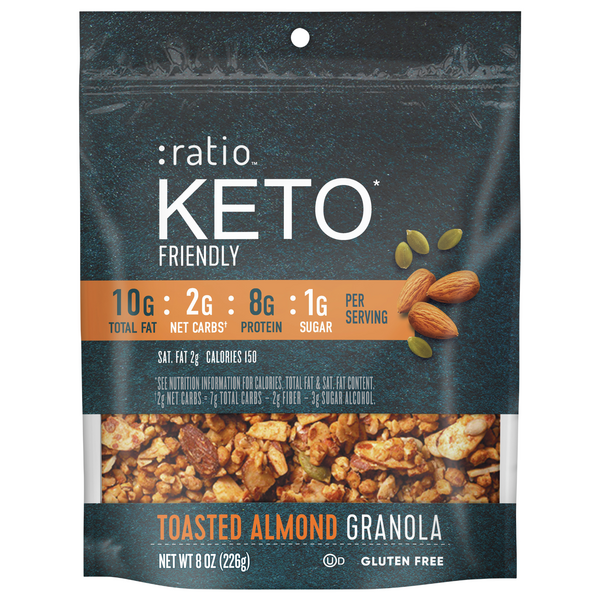 Save on Ratio Keto Friendly Granola Toasted Almond Gluten Free Order