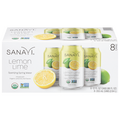 Sanavi Organic Lemon Lime Sparkling Spring Water - 8 pk