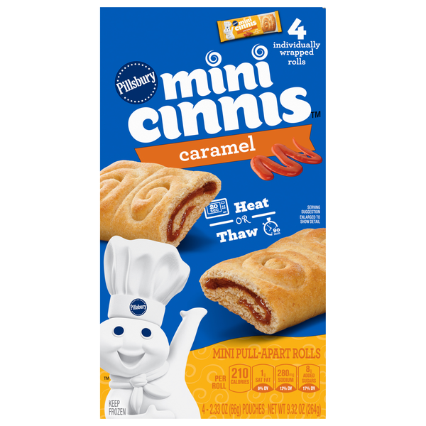 Pillsbury Mini Cinnis Caramel Pull-Apart Rolls - 4 ct Frozen