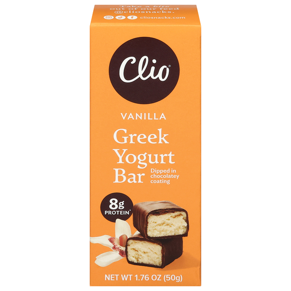 Clio Vanilla Greek Yogurt Bar Refrigerated