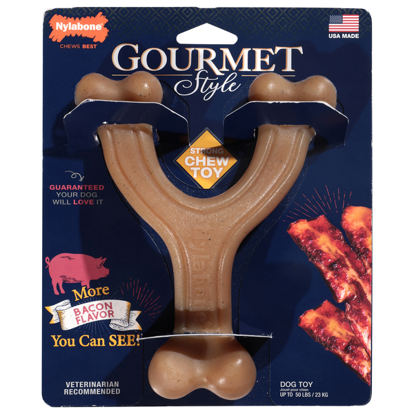 Nylabone Gourmet Style Strong Chew Bacon Flavor Dog Toy