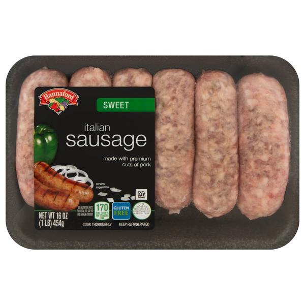 Hannaford Sweet Italian Sausage - 6 ct Fresh