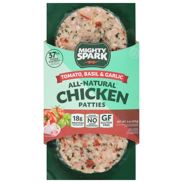 Mighty Spark All Natural Bruschetta Chicken Patties - 2 ct