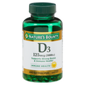 Nature's Bounty 125mcg 5000IU D3 Rapid Release Softgels
