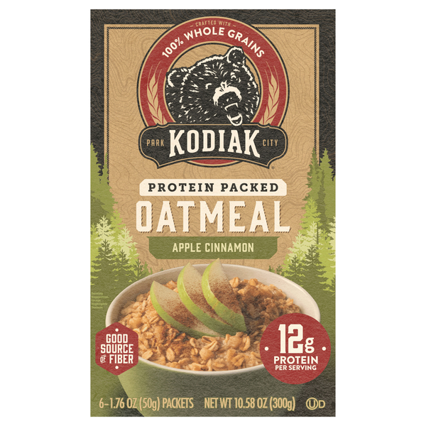 Kodiak Apple Cinnamon Protein-Packed Hearty Instant Oatmeal - 6 ct
