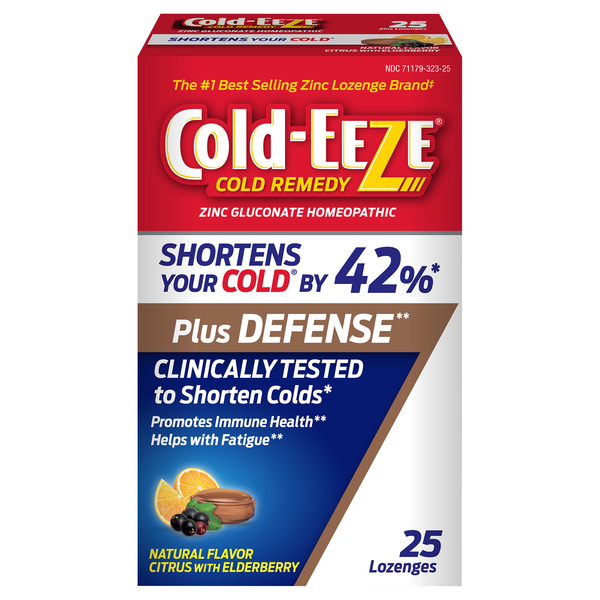 Cold-Eeze Plus Defense Homeopathic Citrus with Elderberry Lozenges