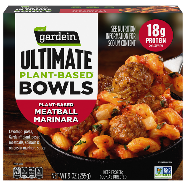 Gardein Ultimate Plant-Based Bowls Meatball Marinara Frozen Meal