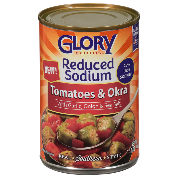 Glory Foods Reduced Sodium Southern Style Tomatoes & Okra