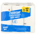 Giant Everyday Any Size White Double Roll 2-Ply Paper Towels - 6 ct