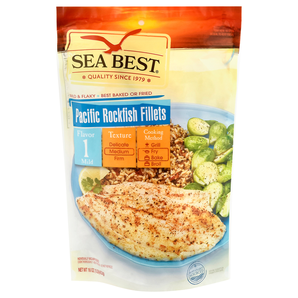 Sea Best Mild & Flaky Pacific Rockfish Fillets Frozen