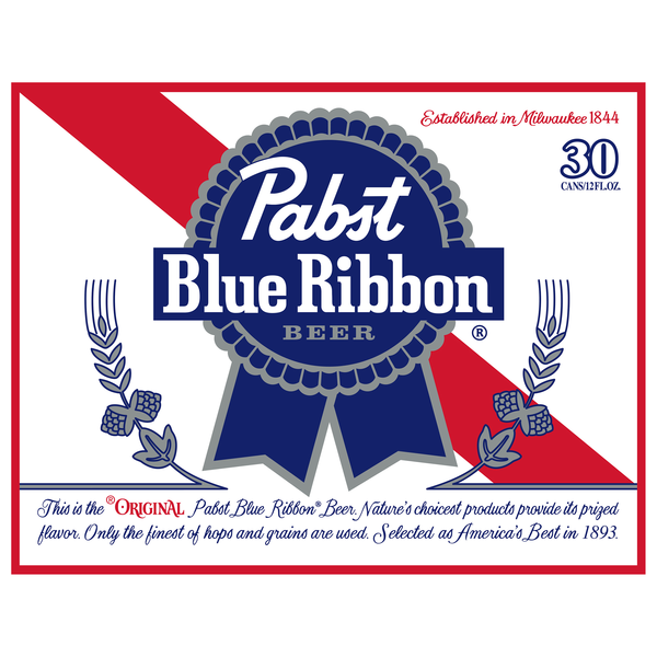 Pabst Blue Ribbon Beer - 30 pk