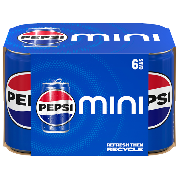 Pepsi Mini Cola Soda - 6 pk