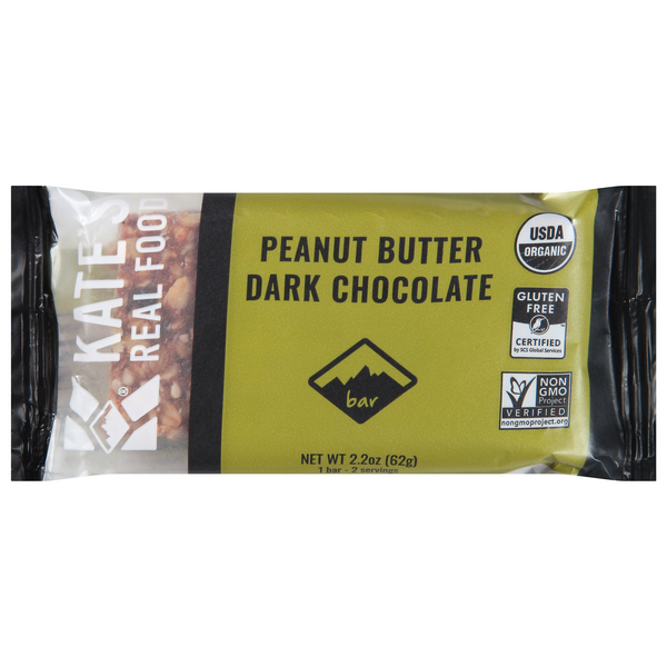 Save on Kate's Real Food Energy Bar Peanut Butter Dark Chocolate Gluten