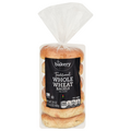 Stop & Shop The Bakery Traditional Whole Wheat Pre-Sliced Bagels - 6 ct