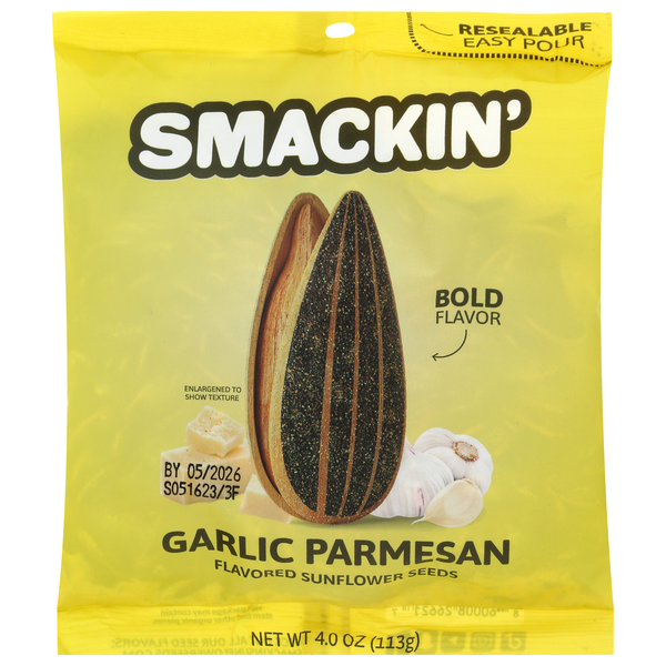 Smackin' Garlic Parmesan Flavored Sunflower Seeds
