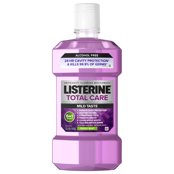 Listerine Total Care Zero Alcohol Anticavity Mouthwash Fresh Mint