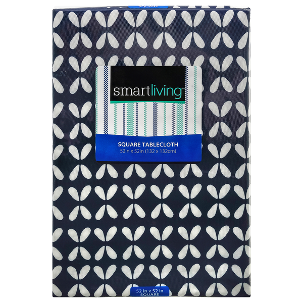 Smart Living Square Summer Tablecloth Geometric Dark Blue
