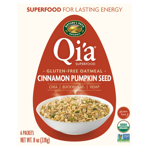 Nature's Path Organic Gluten Free Qi'a Cinnamon Pumpkin Seed Oatmeal
