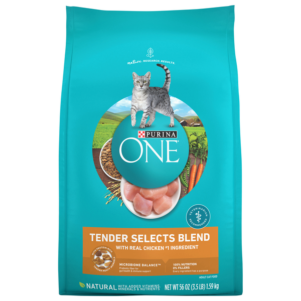 Purina ONE Tender Selects Blend Natural Real Chicken Adult Dry Cat Food
