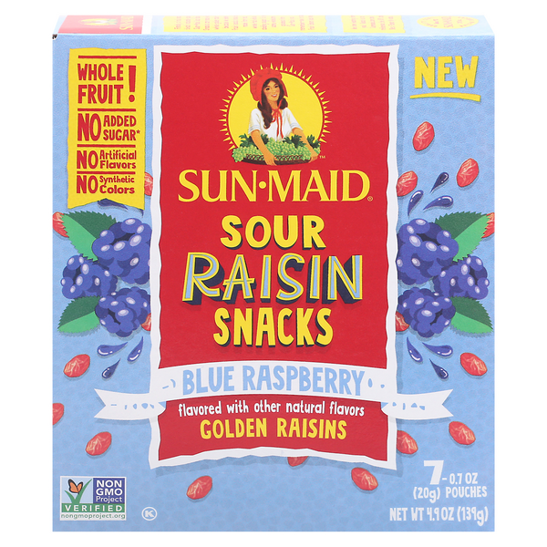 Save on SunMaid Sour Raisin Snacks Blue Raspberry 7 ct Order Online