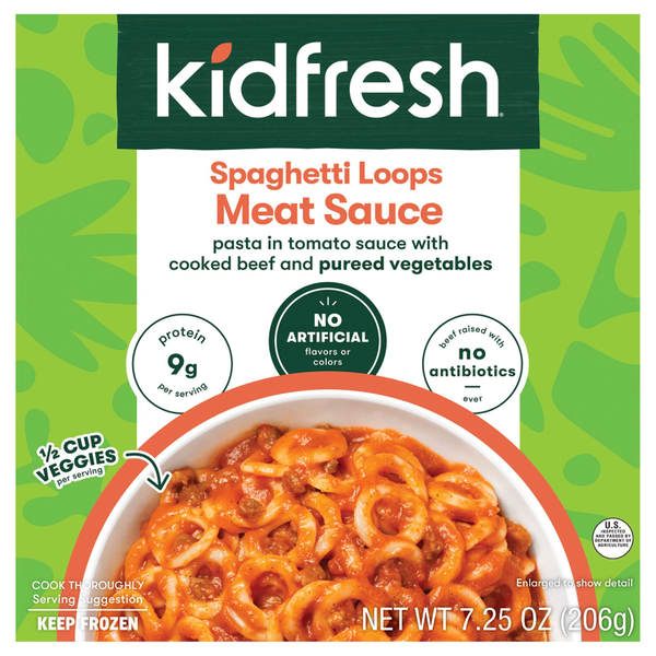 Kidfresh Spaghetti Loops Meat Sauce Frozen Meal