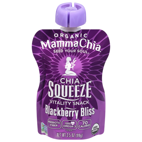 Mamma Chia Chia Squeeze Vitality Snack Blackberry Bliss