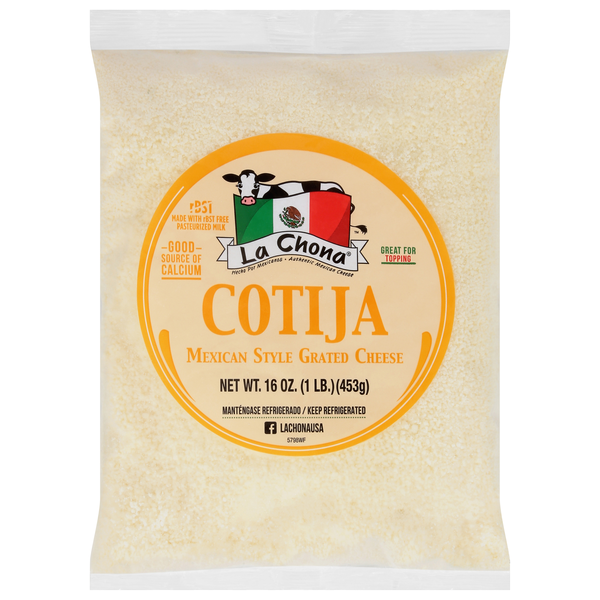 La Chona Cotija Mexican Style Grated Cheese
