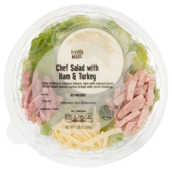 Hannaford Chef Salad with Ham & Turkey