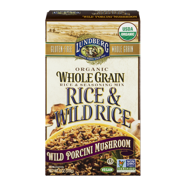 Save on Lundberg Whole Grain Rice/Wild Rice Seasoning Mix Porcini Mushroom Organic Order Online