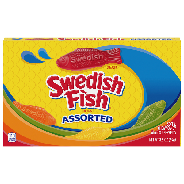 Swedish Fish Assorted Soft & Chewy Candy Movie Theater Box