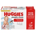 Huggies Simply Clean Fresh Scent Baby Wipes Pop-Top 64 ct ea - 11 pk
