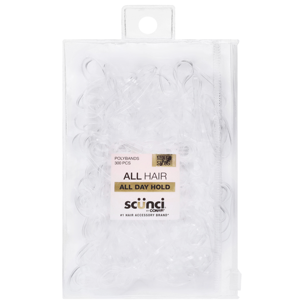 Scunci All Day Hold Polybands Assorted Sizes