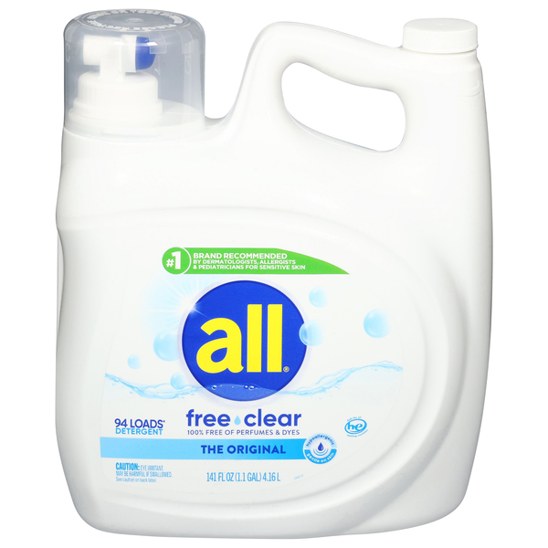 all with Stainlifters Liquid Laundry Detergent Free Clear